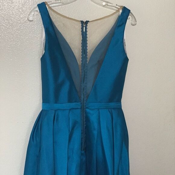 Sherri Hill Navy Blue Doll Dress - Picture 4 of 7